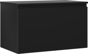 Mexen Orio gabinete de baño debajo del lavabo de 80 cm con encimera, 1 cajón, negro mate - 91A10-08047-1-BFC71