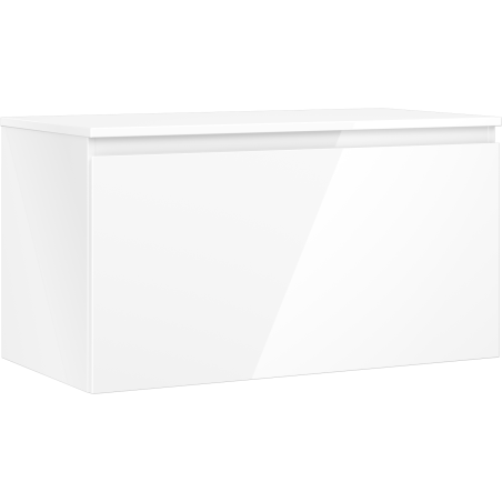 Mexen Orio szafka łazienkowa podumywalkowa 90 cm z blatem, 1 szuflada, biała połysk - 91A10-09047-1-BFC00