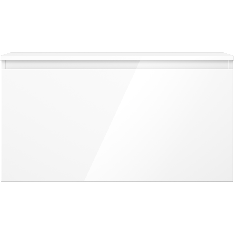 Mexen Orio Badezimmer-Unterschrank 90 cm mit Platte, 1 Schublade, weiß glänzend - 91A10-09047-1-BFC00