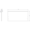Mexen Orio badkamermeubel onder wastafel 90 cm met blad, 1 lade, wit glans - 91A10-09047-1-BFC00