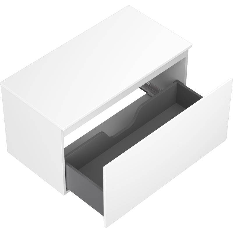 Mexen Orio bathroom cabinet under-sink unit 90 cm with countertop, 1 drawer, matte white - 91A10-09047-1-BFC01