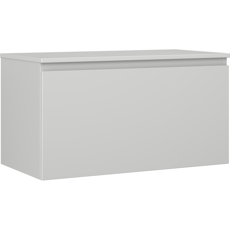 Mexen Orio Badezimmerunterschrank 90 cm mit Arbeitsplatte, 1 Schublade, grauer Matt - 91A10-09047-1-BFC62