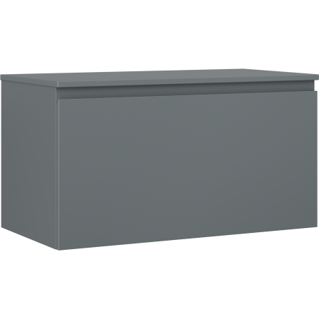 Mexen Orio 90 cm Bathroom Cabinet with Worktop, 1 Drawer, Matte Graphite - 91A10-09047-1-BFC66