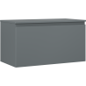 Mexen Orio 90 cm Bathroom Cabinet with Worktop, 1 Drawer, Matte Graphite - 91A10-09047-1-BFC66