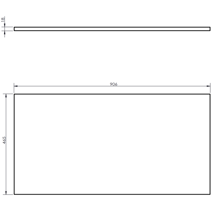 Mexen Orio meuble de salle de bain sous-lavabo 90 cm avec plateau, 1 tiroir, noir brillant - 91A10-09047-1-BFC70