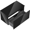 Mexen Orio Badezimmerschrank 90 cm mit Arbeitsplatte, 1 Schublade, Schwarz Hochglanz - 91A10-09047-1-BFC70