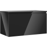 Mexen Orio meuble de salle de bain sous-lavabo 90 cm avec plateau, 1 tiroir, noir brillant - 91A10-09047-1-BFC70