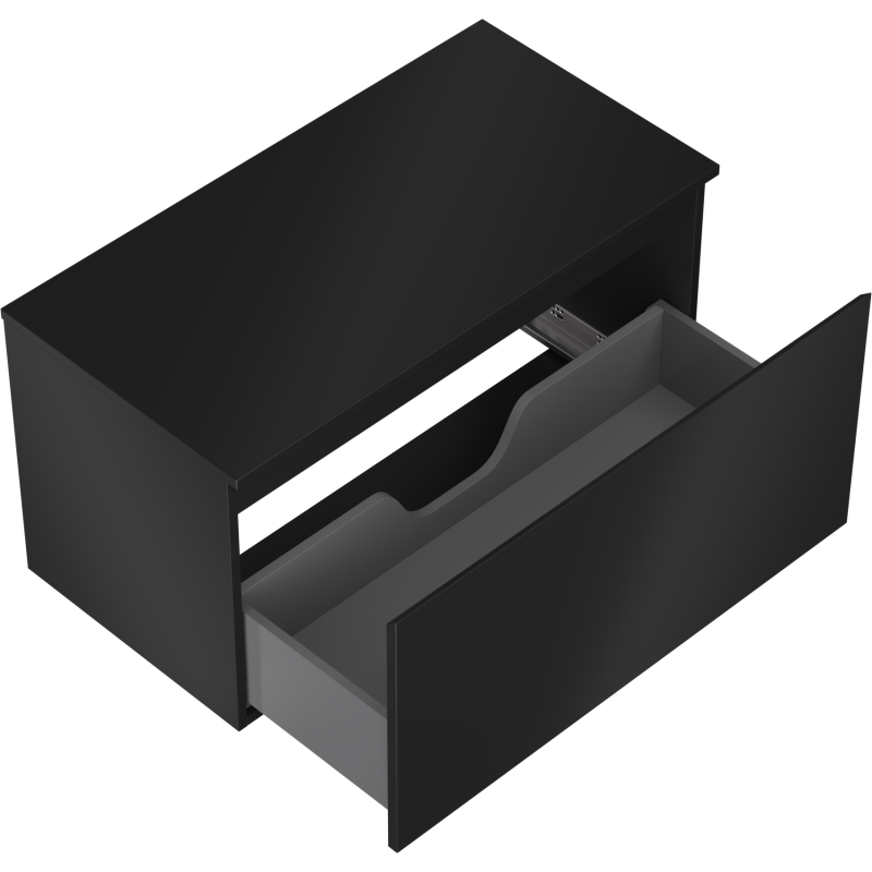 Mexen Orio 90 cm allaskaapisto tason kanssa, 1 laatikko, musta matta - 91A10-09047-1-BFC71