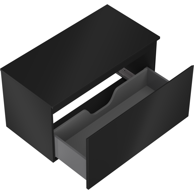 Mexen Orio mobile da bagno sottolavabo 90 cm con piano, 1 cassetto, nero opaco - 91A10-09047-1-BFC71