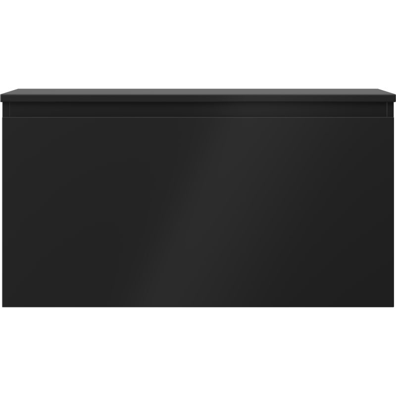 Mexen Orio armario de baño bajo lavabo de 90 cm con encimera, 1 cajón, negro mate - 91A10-09047-1-BFC71