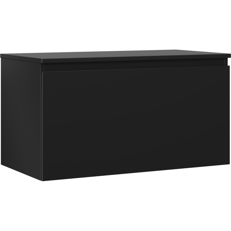 Mexen Orio Badezimmerunterschrank 90 cm mit Arbeitsplatte, 1 Schublade, schwarz matt - 91A10-09047-1-BFC71
