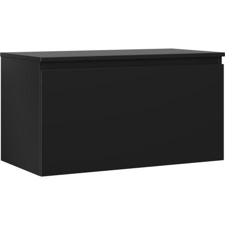 Mexen Orio Badezimmerunterschrank 90 cm mit Arbeitsplatte, 1 Schublade, schwarz matt - 91A10-09047-1-BFC71