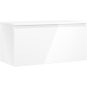 Mexen Orio Badezimmerschrank 100 cm mit Arbeitsplatte, 1 Schublade, weiß glänzend - 91A10-10047-1-BFC00
