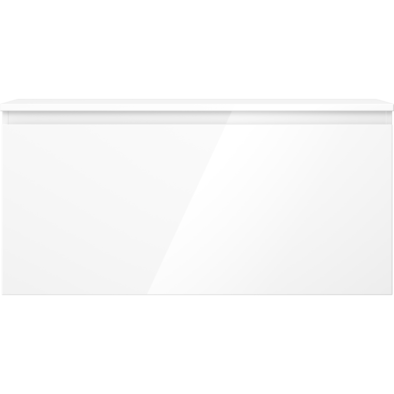 Mexen Orio badkamerkastje voor wastafel 100 cm met blad, 1 lade, wit glans - 91A10-10047-1-BFC00