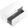 Mexen Orio bathroom cabinet 100 cm with countertop, 1 drawer, white gloss - 91A10-10047-1-BFC00