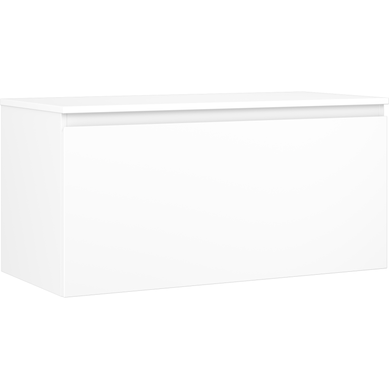 Mexen Orio armario de baño bajo lavabo 100 cm con encimera, 1 cajón, blanco mate - 91A10-10047-1-BFC01