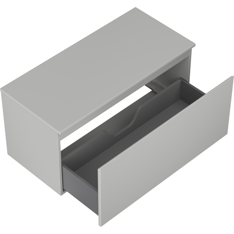 Mexen Orio 100 cm Bathroom Cabinet with Countertop, 1 Drawer, Grey Matte - 91A10-10047-1-BFC62