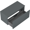 Mexen Orio mueble de baño bajo lavabo de 100 cm con encimera, 1 cajón, grafito mate - 91A10-10047-1-BFC66