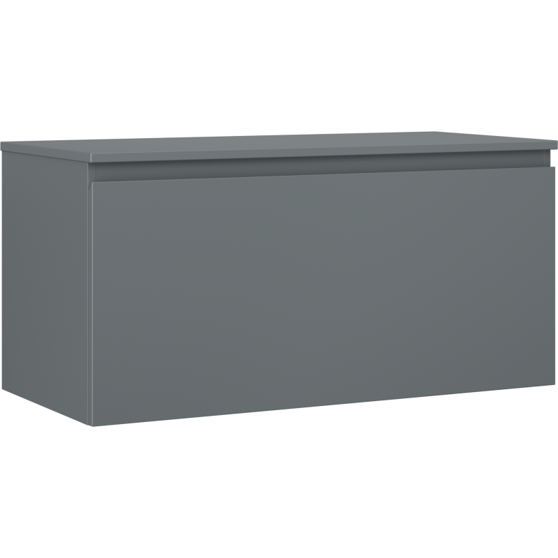 Mexen Orio szafka łazienkowa podumywalkowa 100 cm z blatem, 1 szuflada, grafit mat - 91A10-10047-1-BFC66