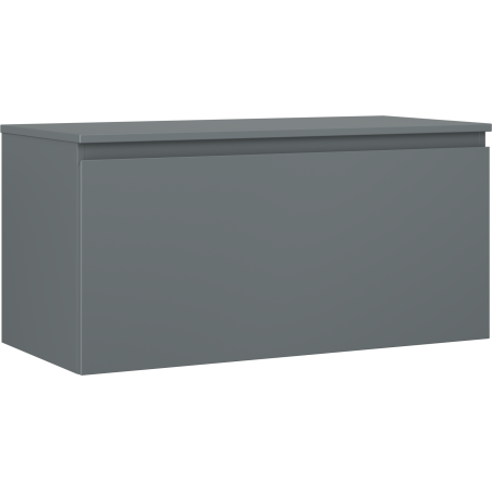 Mexen Orio 100 cm under-sink bathroom cabinet with countertop, 1 drawer, matte graphite - 91A10-10047-1-BFC66