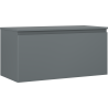Mexen Orio 100 cm under-sink bathroom cabinet with countertop, 1 drawer, matte graphite - 91A10-10047-1-BFC66