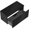Mexen Orio Badezimmerschrank mit Waschtisch 100 cm mit Arbeitsplatte, 1 Schublade, Schwarz Matt - 91A10-10047-1-BFC71