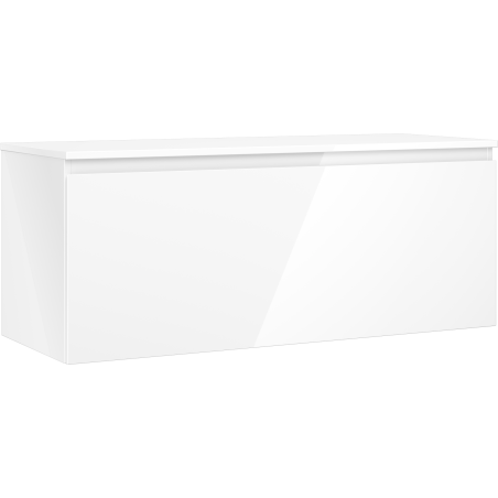 Mexen Orio mueble de baño bajo lavabo 120 cm con encimera, 1 cajón, blanco brillo - 91A10-12047-1-BFC00