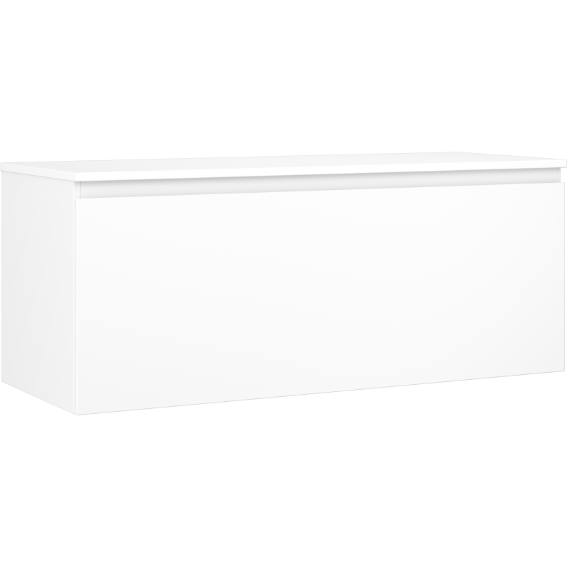 Mexen Orio bathroom cabinet 120 cm with countertop, 1 drawer, white matt - 91A10-12047-1-BFC01