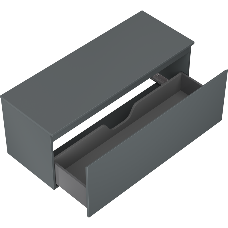 Mexen Orio armario de baño para lavabo de 120 cm con encimera, 1 cajón, grafito mate - 91A10-12047-1-BFC66