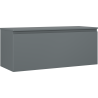 Mexen Orio 120 cm Bathroom Cabinet with Worktop, 1 Drawer, Matte Graphite - 91A10-12047-1-BFC66