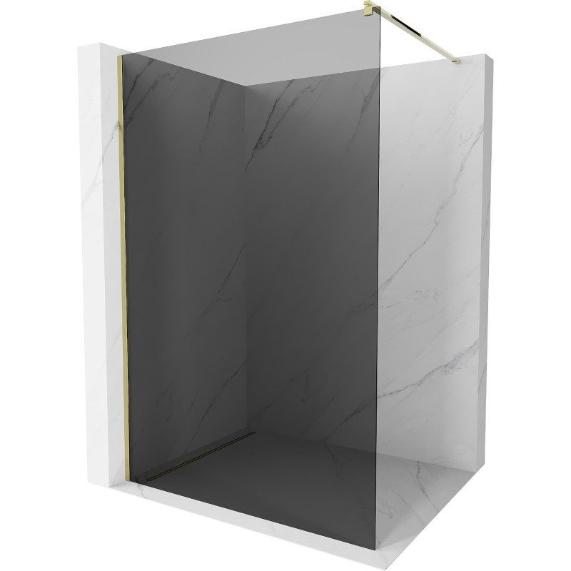 Mexen Kioto dušisein Walk-in 110 x 200 cm, grafiit 8 mm, kuldne - 800-110-101-50-40