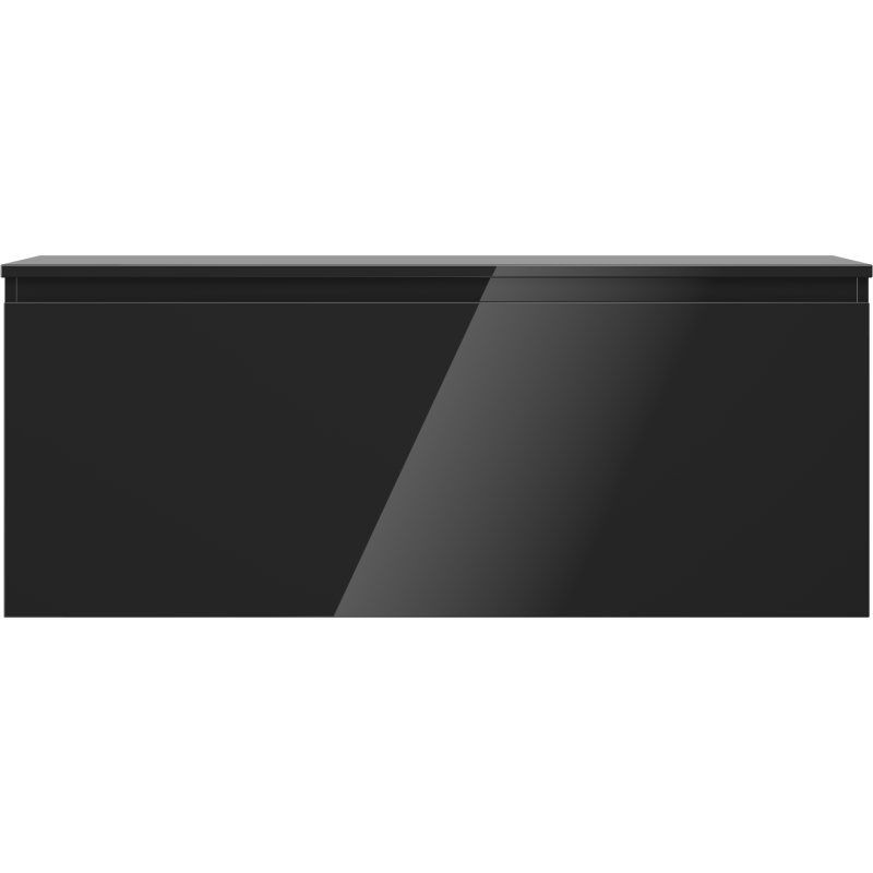 Mexen Orio meuble de salle de bain sous-lavabo 120 cm avec plateau, 1 tiroir, noir brillant - 91A10-12047-1-BFC70
