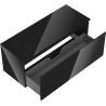 Mexen Orio Badezimmerschrank für Waschbecken 120 cm mit Arbeitsplatte, 1 Schublade, schwarz glänzend - 91A10-12047-1-BFC70