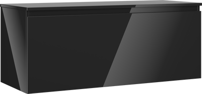 Mexen Orio bathroom cabinet for basin 120 cm with countertop, 1 drawer, black gloss - 91A10-12047-1-BFC70