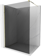 Mexen Kioto ścianka prysznicowa Walk-in 120 x 200 cm, grafit 8 mm, złota - 800-120-101-50-40