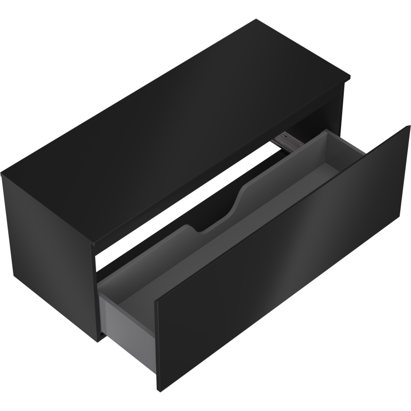 Mexen Orio armario de baño bajo lavabo 120 cm con tablero, 1 cajón, negro mate - 91A10-12047-1-BFC71