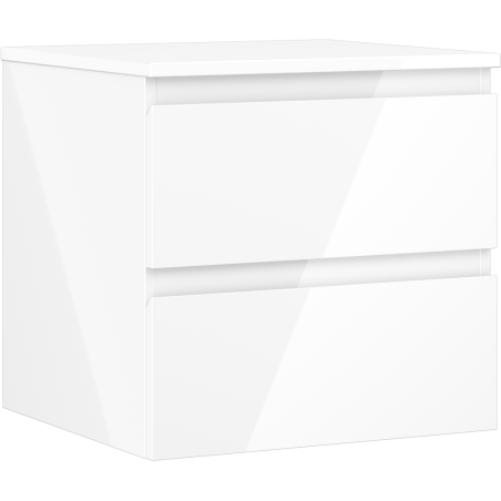 Mexen Orio mobile bagno sotto lavabo 50 cm con piano, 2 cassetti, bianco lucido - 91A10-05047-2-BFFC00