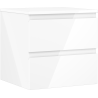 Mexen Orio meuble de salle de bain sous-lavabo 50 cm avec plateau, 2 tiroirs, blanc brillant - 91A10-05047-2-BFFC00