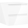 Mexen Orio mueble de baño bajo lavabo de 50 cm con encimera, 2 cajones, blanco brillante - 91A10-05047-2-BFFC00