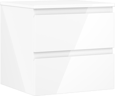 Mexen Orio badkamerkast onder wastafel 50 cm met blad, 2 lades, wit glans - 91A10-05047-2-BFFC00