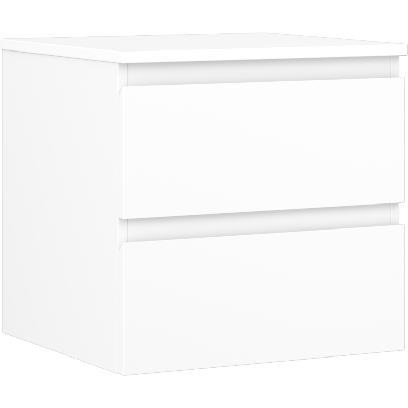 Mexen Orio armario de baño para lavabo de 50 cm con encimera, 2 cajones, blanco mate - 91A10-05047-2-BFFC01