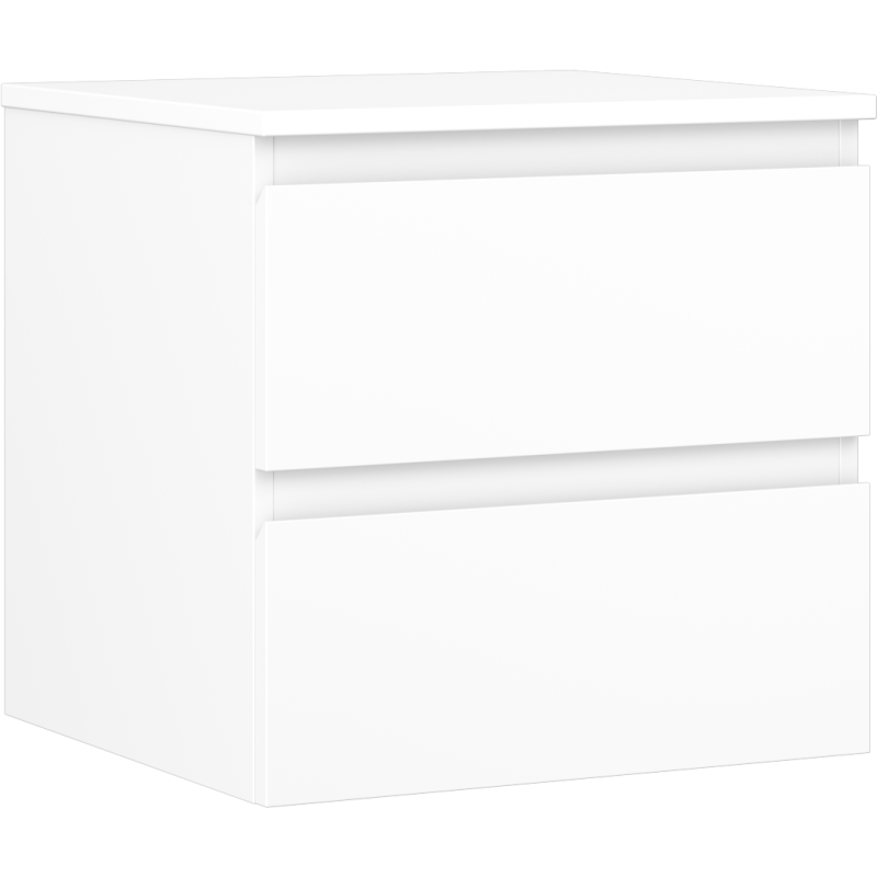 Mexen Orio szafka łazienkowa podumywalkowa 50 cm z blatem, 2 szuflady, biała mat - 91A10-05047-2-BFFC01