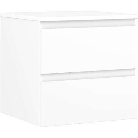 Mexen Orio Badezimmerschrank 50 cm mit Arbeitsplatte, 2 Schubladen, weiß matt - 91A10-05047-2-BFFC01