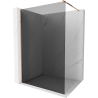 Mexen Kioto Duschwand Walk-In 80 x 200 cm, Graphit 8 mm, Roségold - 800-080-101-60-40