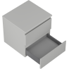 Mexen Orio Badezimmerschrank 50 cm mit Arbeitsplatte, 2 Schubladen, grau matt - 91A10-05047-2-BFFC62