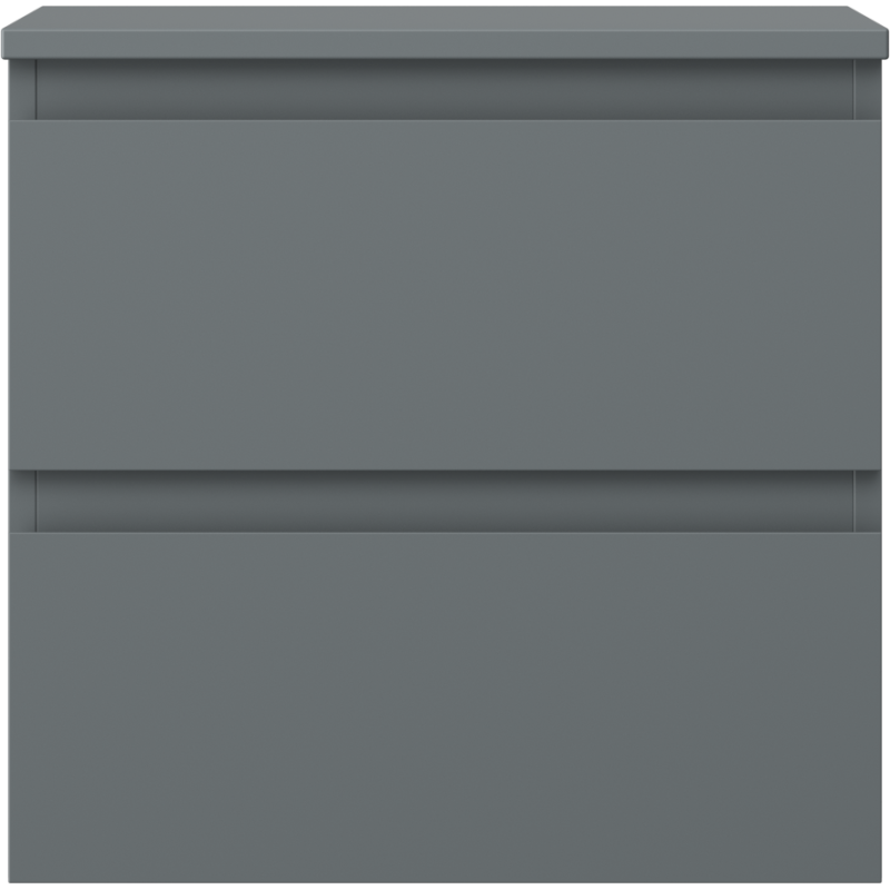 Mexen Orio Badezimmerunterschrank 50 cm mit Arbeitsplatte, 2 Schubladen, Graphit matt - 91A10-05047-2-BFFC66