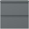 Mexen Orio Badezimmerunterschrank 50 cm mit Arbeitsplatte, 2 Schubladen, Graphit matt - 91A10-05047-2-BFFC66