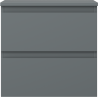 Mexen Orio meuble de salle de bain sous-lavabo 50 cm avec plateau, 2 tiroirs, graphite mat - 91A10-05047-2-BFFC66