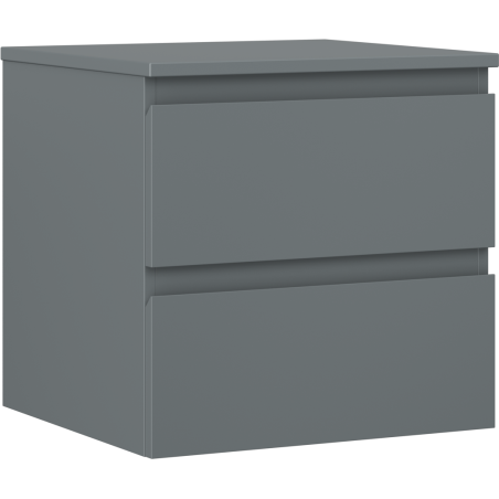 Mexen Orio mueble de baño bajo lavabo de 50 cm con encimera, 2 cajones, grafito mate - 91A10-05047-2-BFFC66