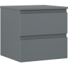 Mexen Orio bathroom cabinet under-sink 50 cm with countertop, 2 drawers, matte graphite - 91A10-05047-2-BFFC66